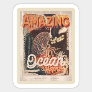 vintage Retro Marine Biology poster Sticker